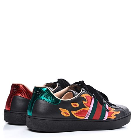 gucci embroidered flame sneakers|original Gucci sneakers 1984.